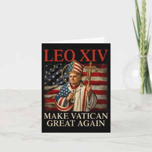 Cartão Papa Leo Xiv Faça Excelente Vaticano Novamente Chu