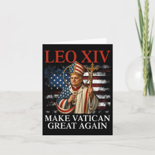 Cartão Papa Leo Xiv Faça Excelente Vaticano Novamente Chu