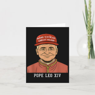 Cartão Papa Leo Xiv Faça Excelente Vaticano Novamente Cri