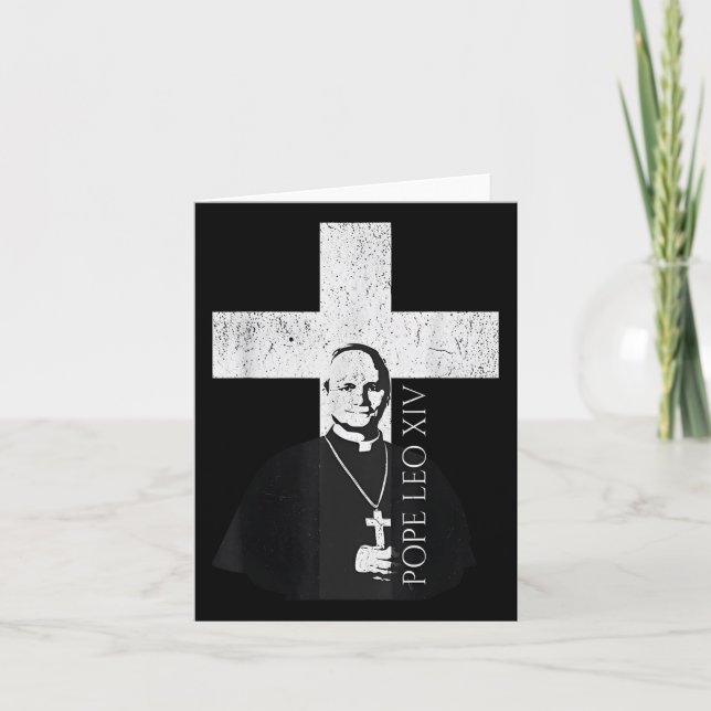 Cartão Papa Leo Xiv Robert Francis Prevost (Frente)