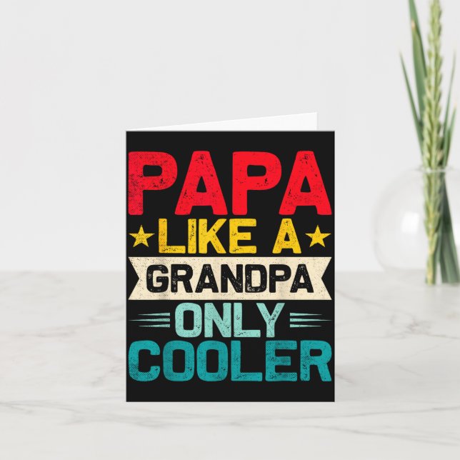 Cartão Papa Shirts For Men Grandpa Fathers Day Papa From  (Frente)