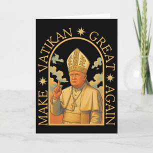 Cartão Papa Trump Engraçado Trump Vaticano Cristão Retro