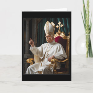 Cartão Papa Trump Engraçado Trump Vaticano Cristão Retro 