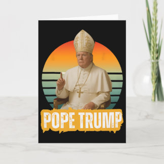 Cartão Papa Trump Engraçado Trump Vaticano Cristão Retro 