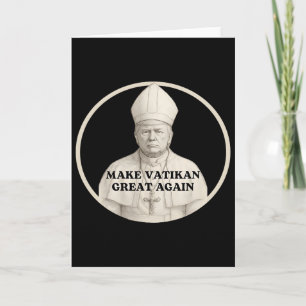 Cartão Papa Trump Engraçado Trump Vaticano Cristão Retro 