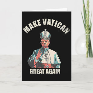 Cartão Papa Trump Engraçado Trump Vaticano Cristão Retro