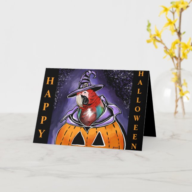 Cartão Papagaio (Flor Amarela)