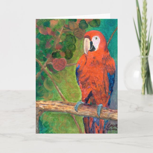 Cartão Papagaio com Seagrapes (Frente)