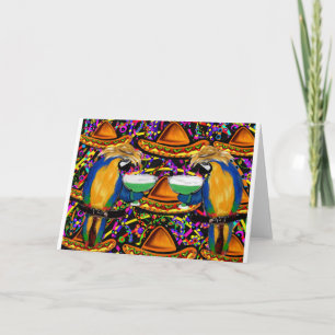 Cartão Papagaio do Partido Cinco de Mayo