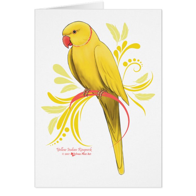 Cartão Papagaio-do-pescoço-amarelo (Frente)