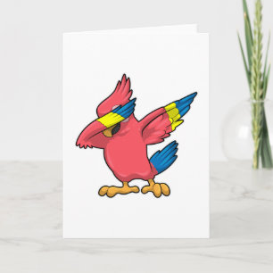 Cartão Papagaio na Dança Hip Hop Dab