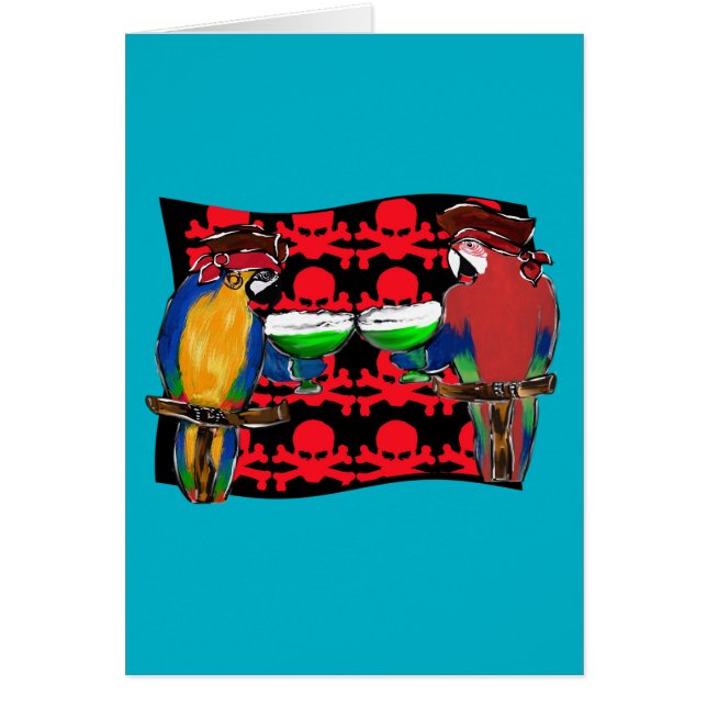CARTÃO PAPAGAIOS PIRATAS (Frente)