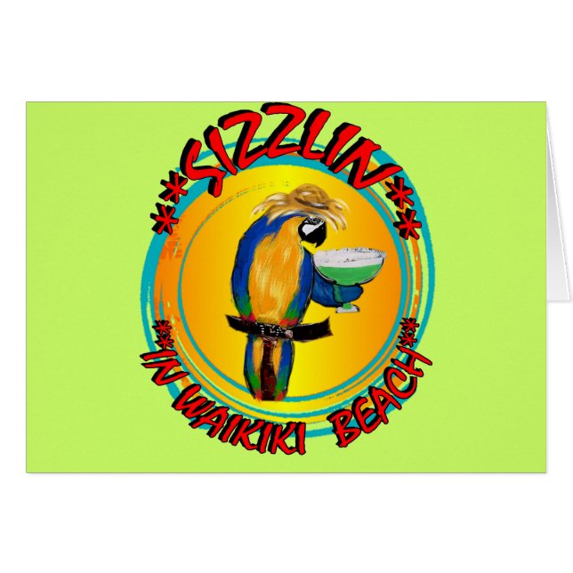 CARTÃO PAPAGAIOS SIZZLIN (Frente Horizontal)