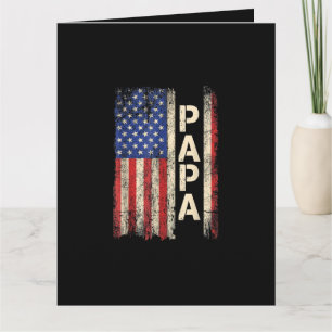 Cartão Papai Bandeira Americana Dia dos Pais Para Homens