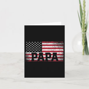 Cartão Papai Bandeira Americana Dia dos Pais Presente 4 d