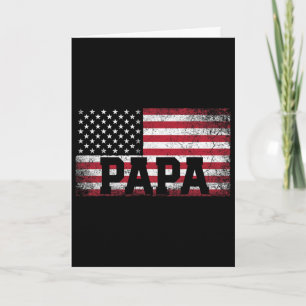 Cartão Papai Bandeira Americana Dia dos Pais Presente 4 d
