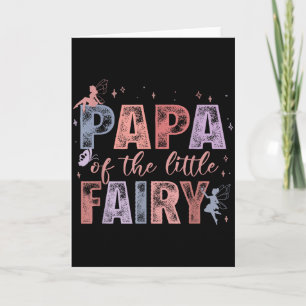 Cartão Papai da pequena fada menina de 1º aniversário Fad