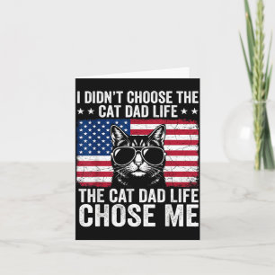 Cartão Papai de Gato A Vida Me Escolheu Bandeira American