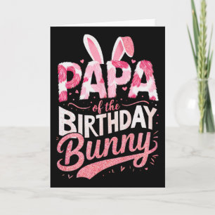 Cartão Papai do Coelho de Aniversário Família Festa Combi
