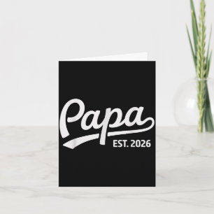 Cartão Papai é retro papai desde 2026 pai pela primeira v