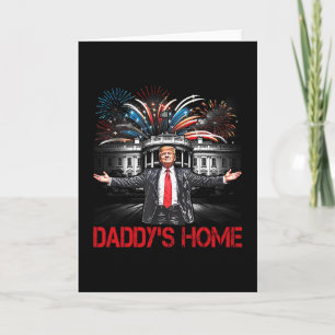 Cartão Papai em Casa Casa Branca 2025 Presidente Trump 