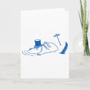 Cartão Papai Moomin Azul Esquio Preso Na Neve Jogos De In