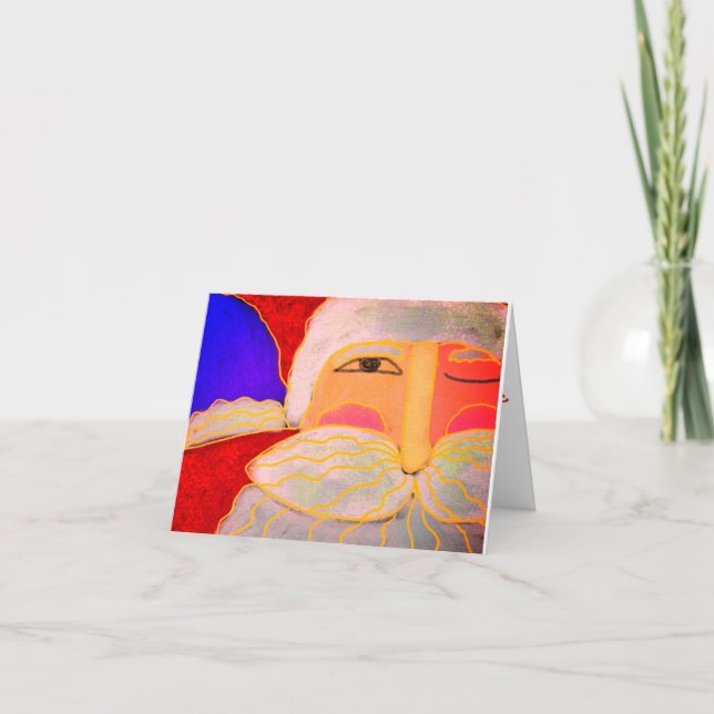 Cartão Papai Noel Abstrato (Frente)