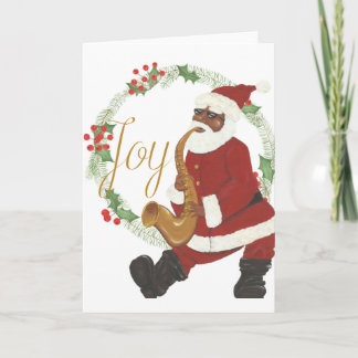 Cartão Papai Noel afro-americano