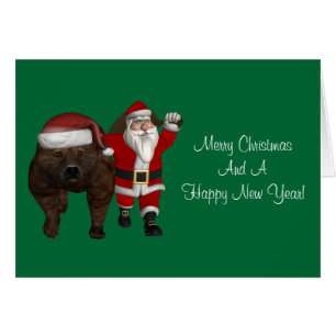 Cartão Papai Noel ama Ursos