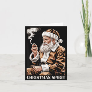 Cartão Papai Noel Antigo Fumando Cigarro Natal Divertido
