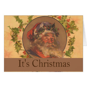 Cartão Papai Noel Antigo Vitoriano Leyendecker