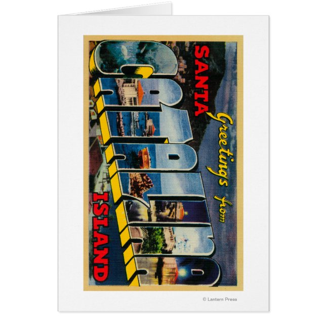 Cartão Papai noel Catalina Island, Califórnia (Frente)