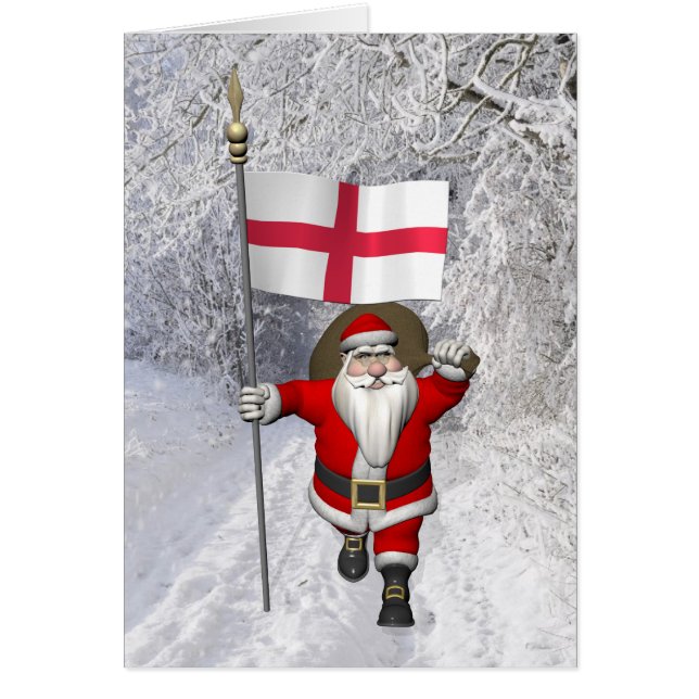 Cartão Papai Noel Com Alferes Da Inglaterra (Frente)