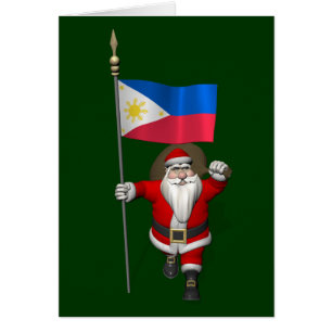 Cartão Papai Noel Com Alferes Das Filipinas