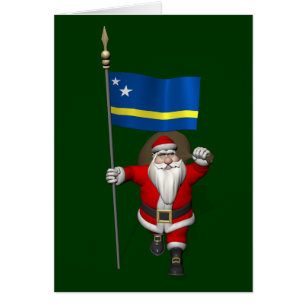 Cartão Papai Noel Com Alferes De Curaçau