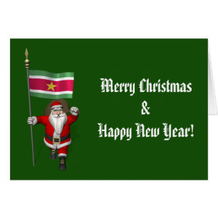 Cartão Papai Noel Com Alferes De Suriname