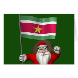 Cartão Papai Noel Com Alferes De Suriname