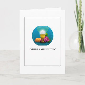 Cartão Papai noel Comunione - comunhão santamente no