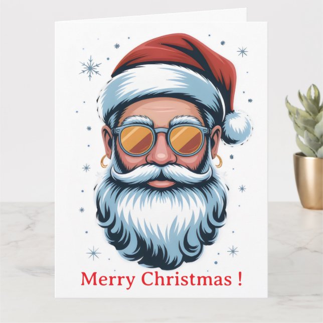 Cartão Papai Noel Cool Yule (Planta pequena)