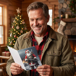 Cartão Papai Noel da Segunda Emenda Carta de Natal Patrió