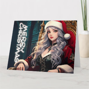 Cartão Papai Noel de Cabelo Prateado – Feliz Natal