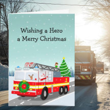 Papai Noel de Caminhão de Bombeiros Herói Natalino