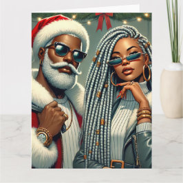 Cartão Papai Noel de Festa