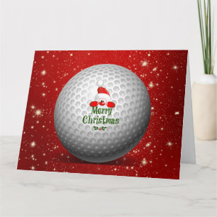 Cartão Papai noel de Golfe de Natal