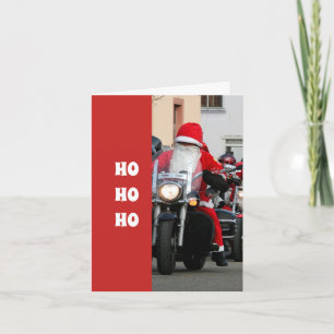 Cartão Papai Noel de Moto Ho Ho Ho