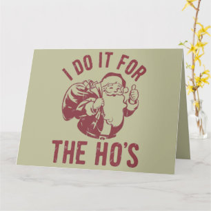 Cartão Papai Noel de Natal Mal Educado Eu Faço Por Causa 