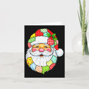 Cartão Papai Noel de Natal Remendo Vintage Homens Mulhere