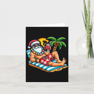 Cartão Papai Noel de sunga Festa de Natal de Verão na Pra