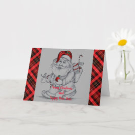Cartão Papai Noel Desenhado à Mão