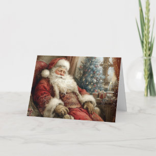 Cartão Papai Noel Dormindo Feliz Natal Dobrado